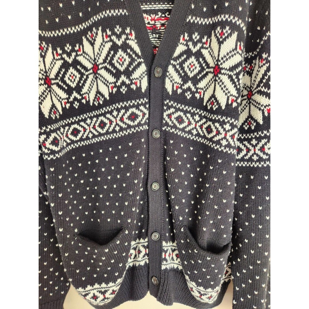 NWT Polo Ralph Lauren Men’s Cotton Cashmere Snowflake Cardigan Size XXL Black - Picture 4 of 12